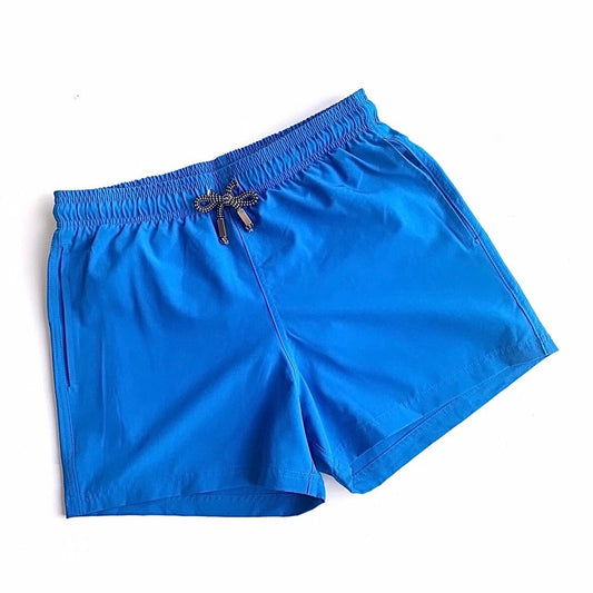 MEN BLUE CAPRI SWIM TRUNK