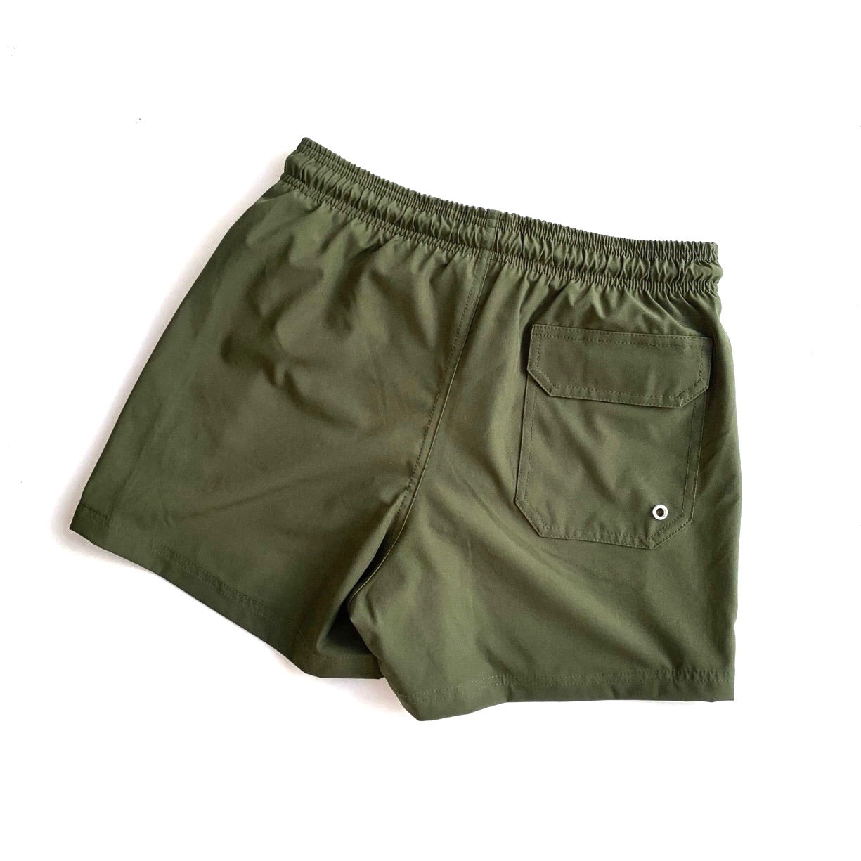 MEN ARMY GREEN SWIM TRUNK